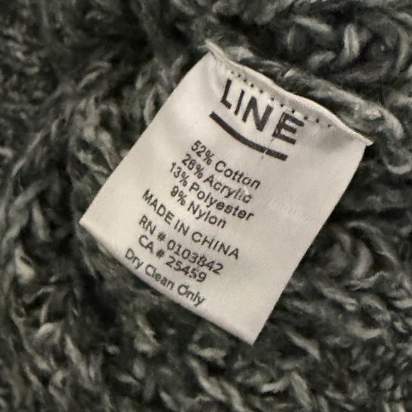 LINE The Label Women's Chunky Knit Oversized Sweater Size M Gray Green Comfy - Picture 6 of 6